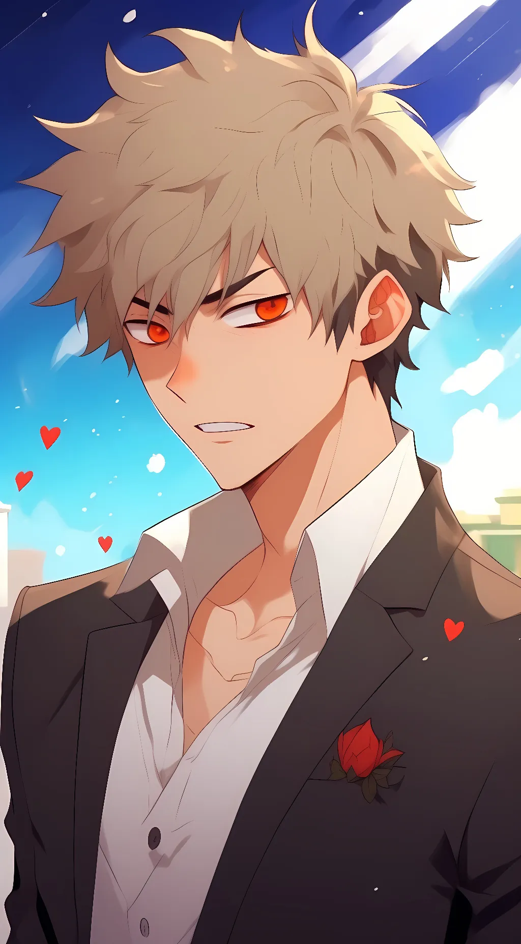 ai character: Katsuki bakugou  background
