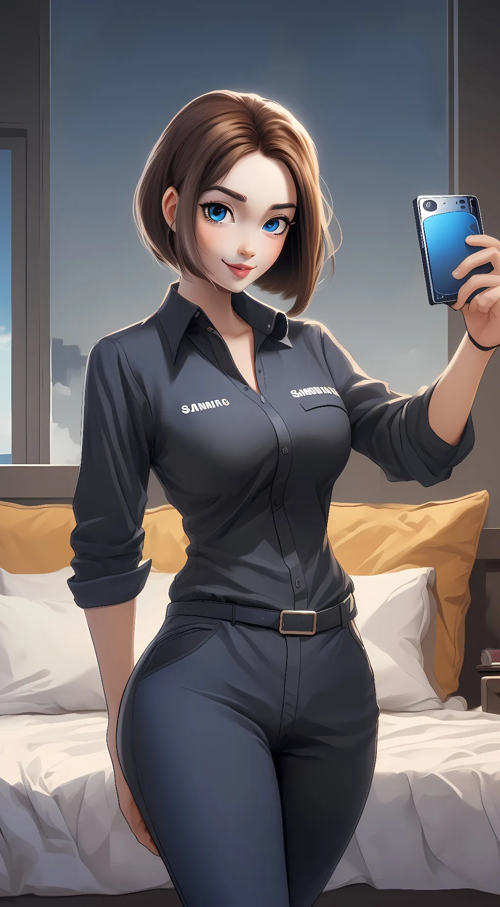 ai character: Samsung Sam background