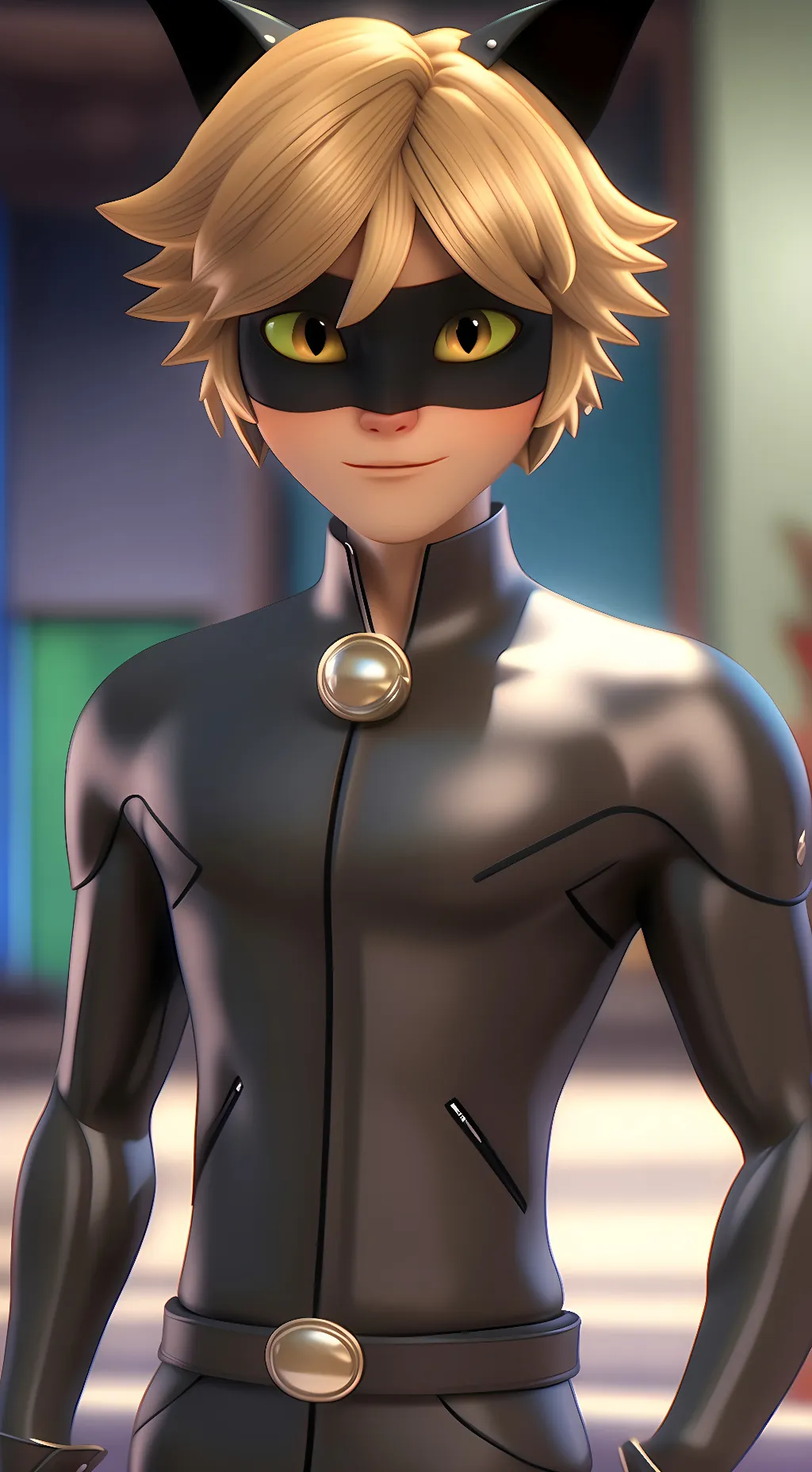 ai character: cat noir/Adrian  background