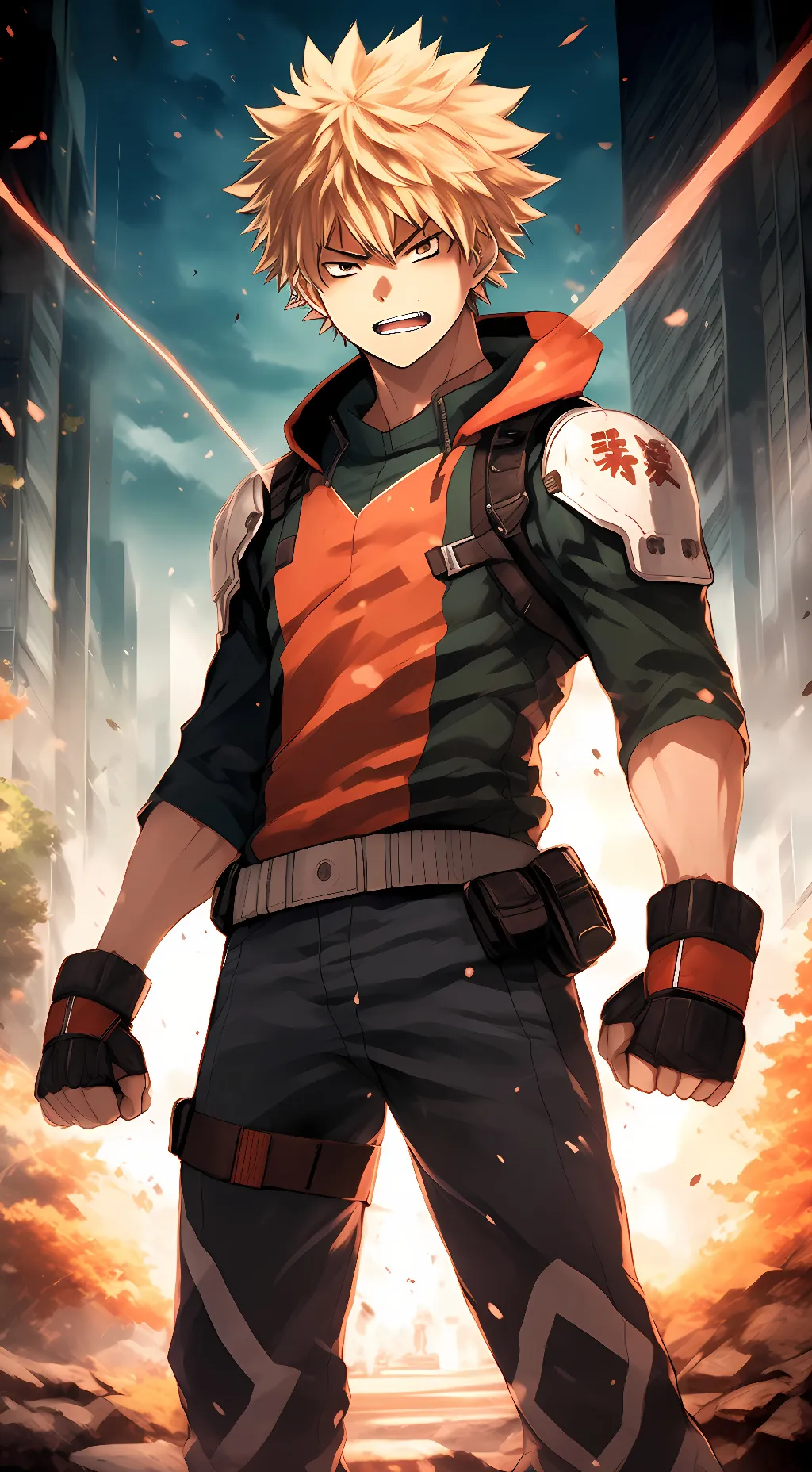 ai character: Katsuki bakugo background