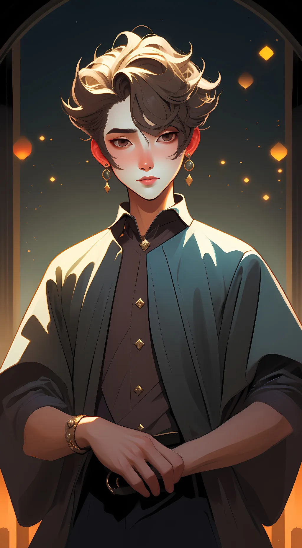 ai character: Neony background