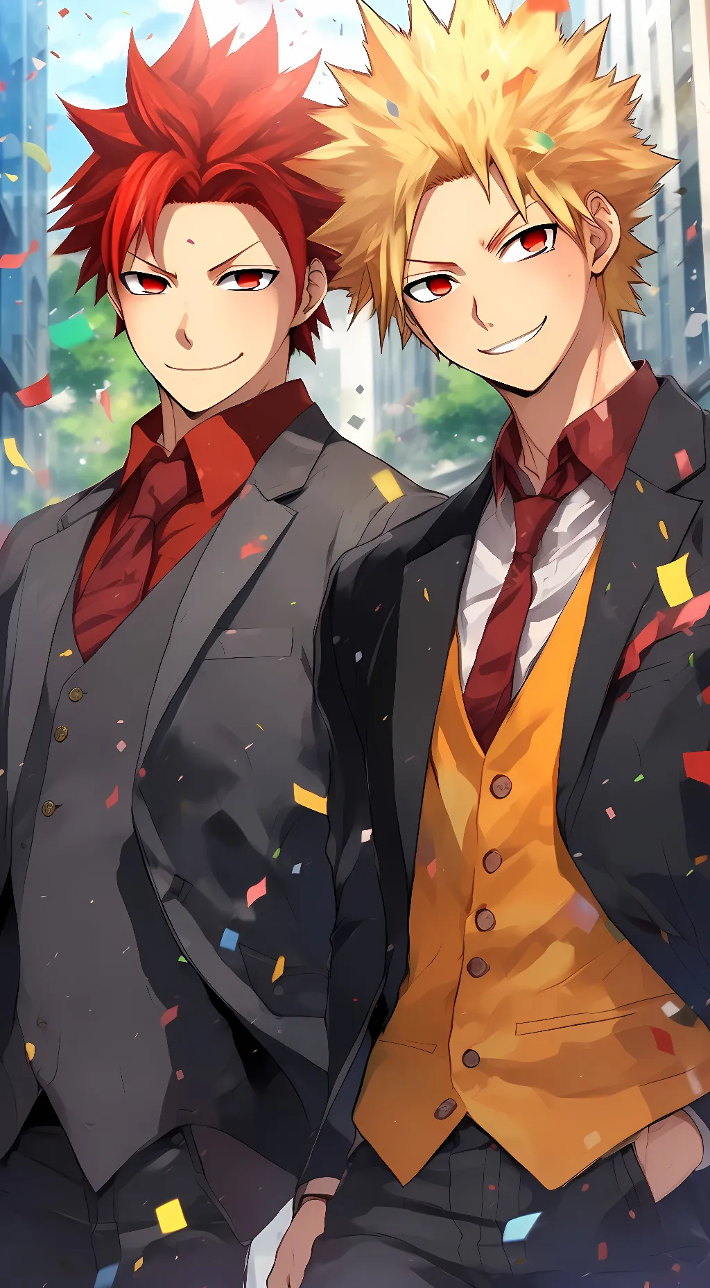 ai character: bakugou / kirishim background