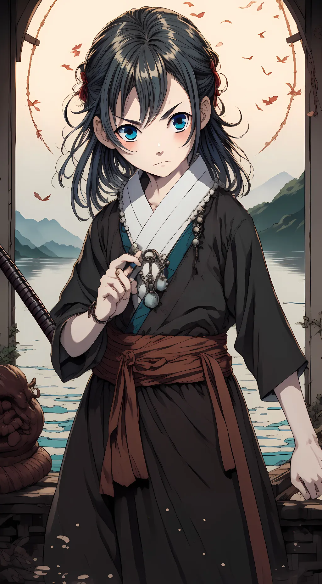 ai character: Gyiu tomioka background