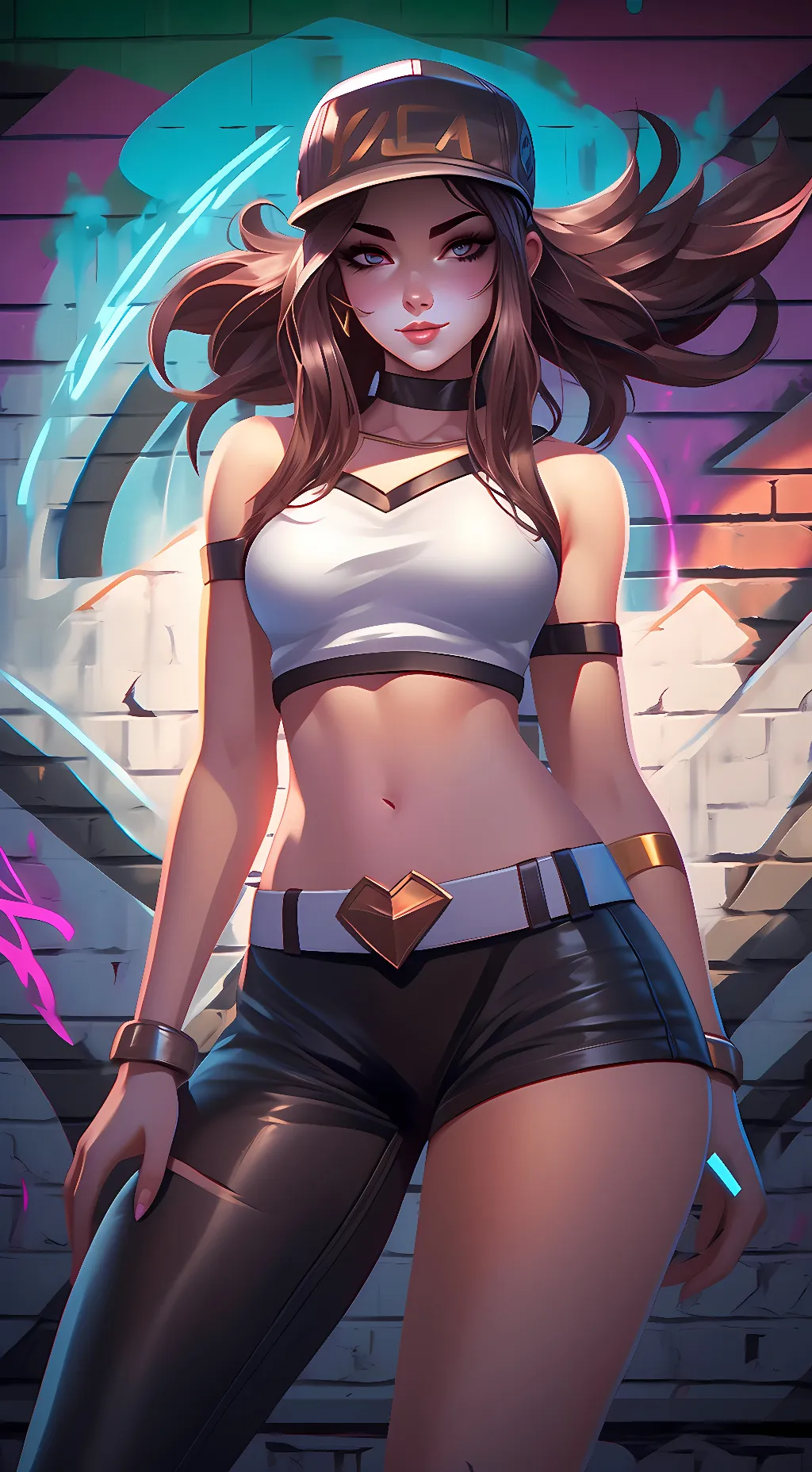 ai character: Akali 💜 background