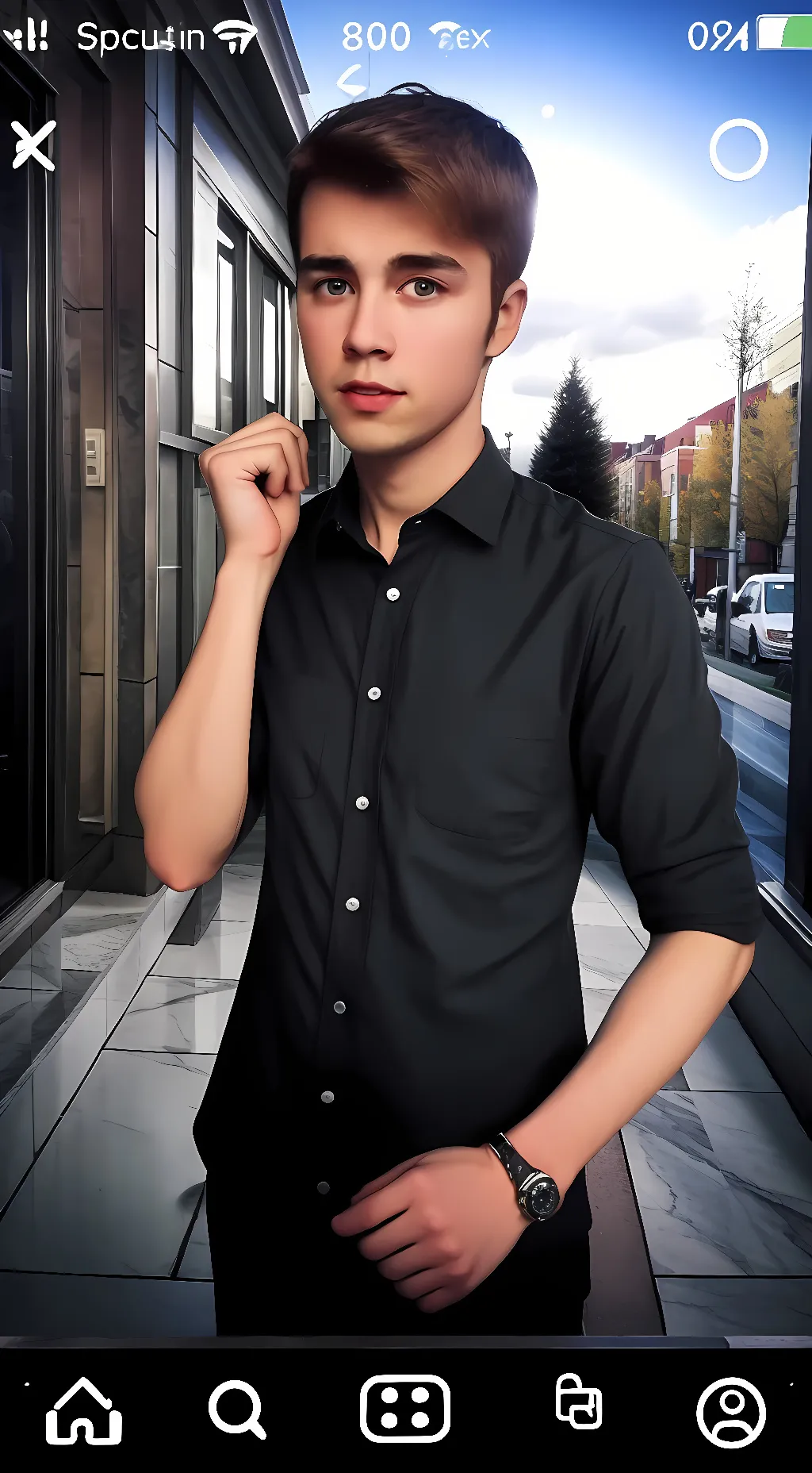 ai character: Andrew Kleopfer background