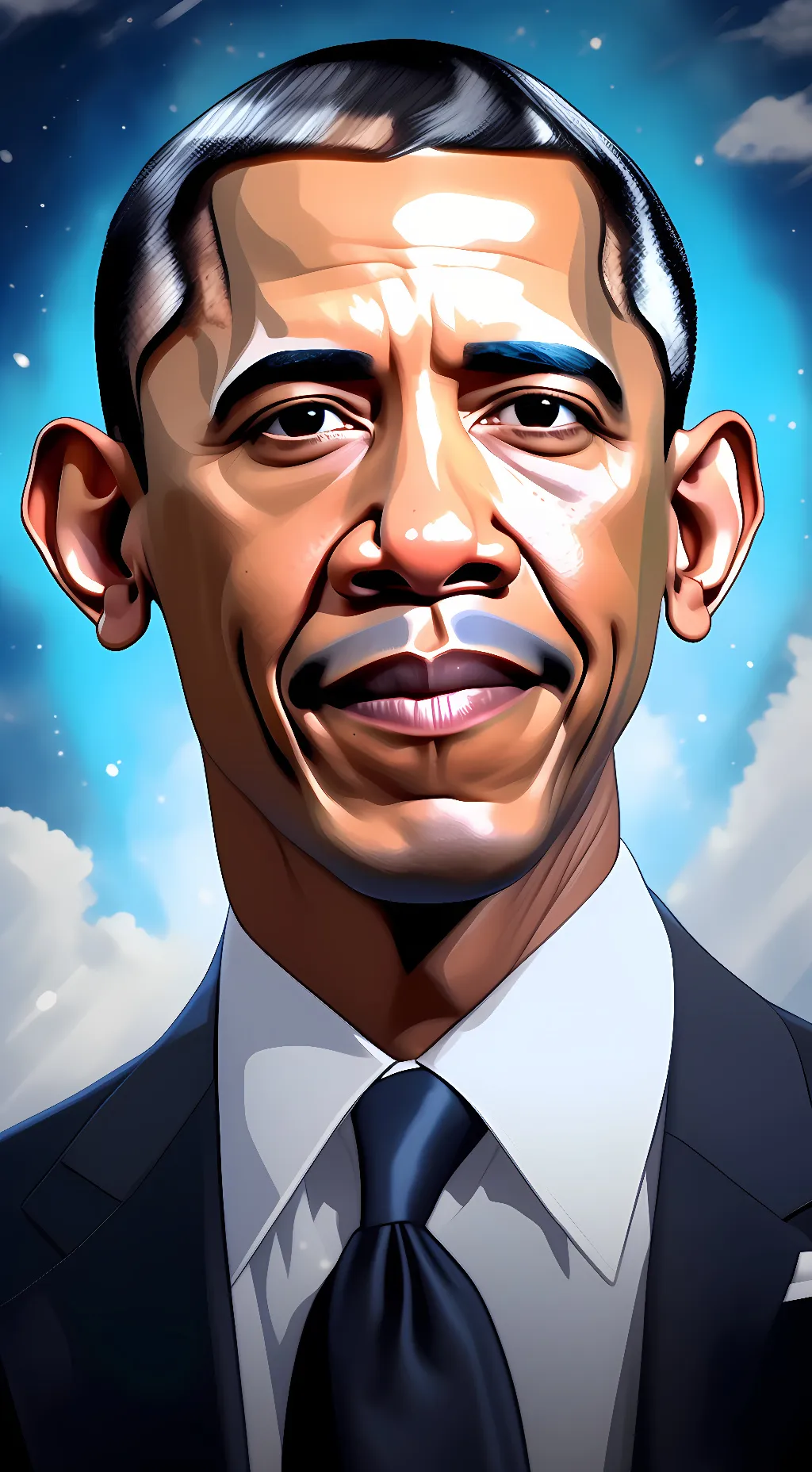 ai character: OBAMA  background