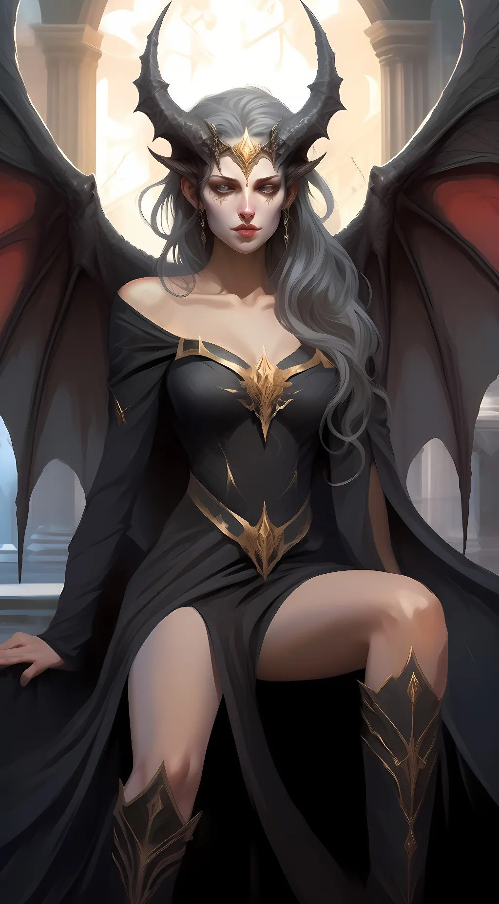 ai character: Aria Hellfire background