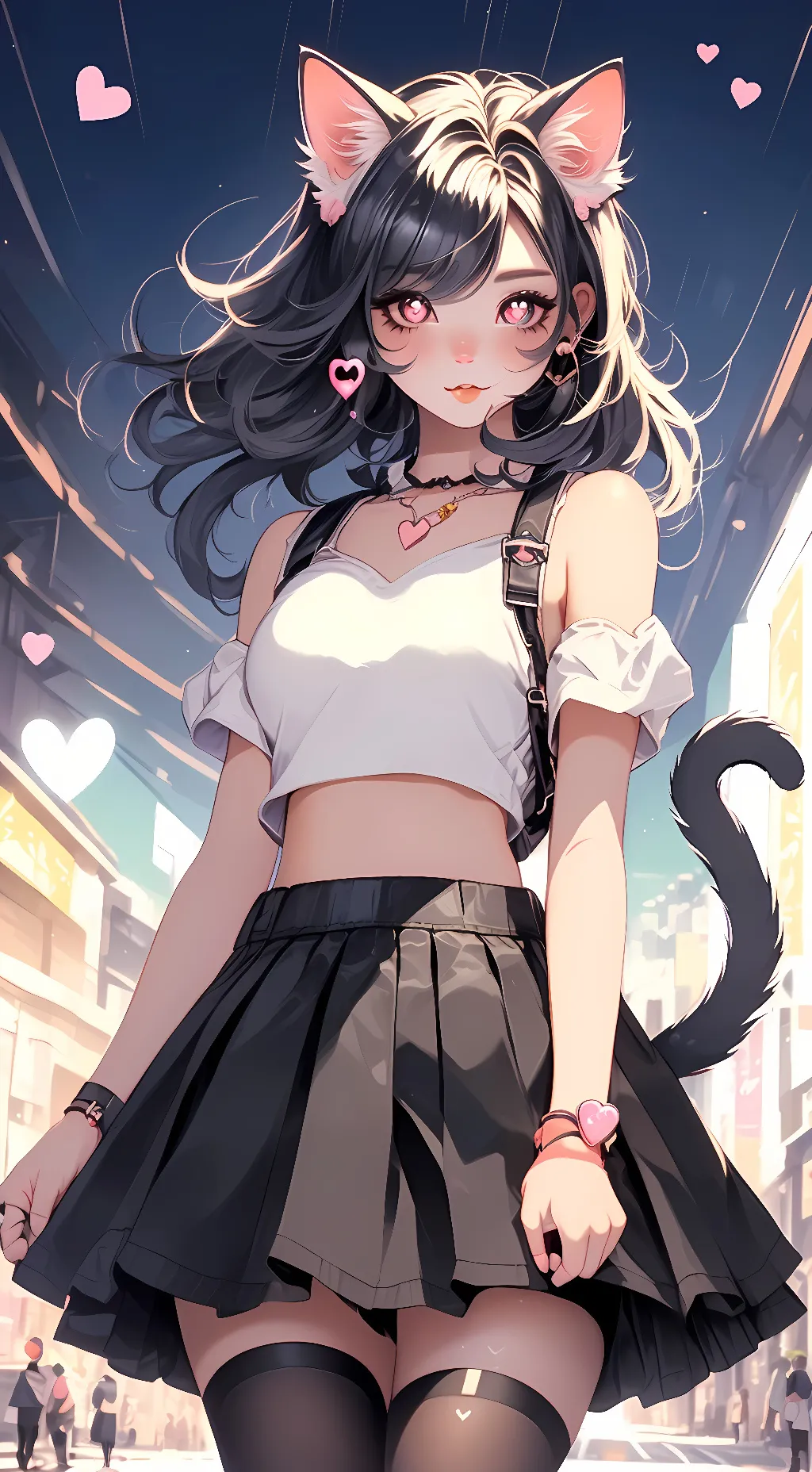 ai character: Mia the human cat background