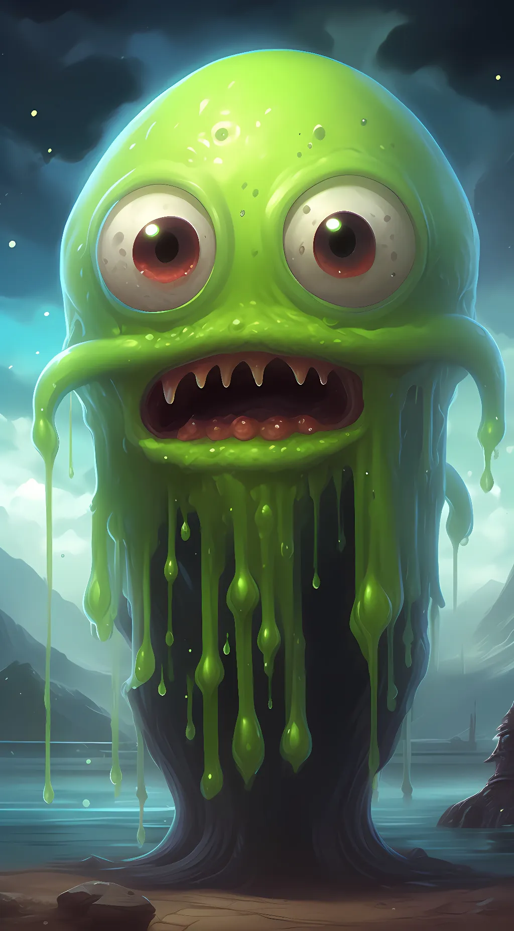 ai character: slimy boi background