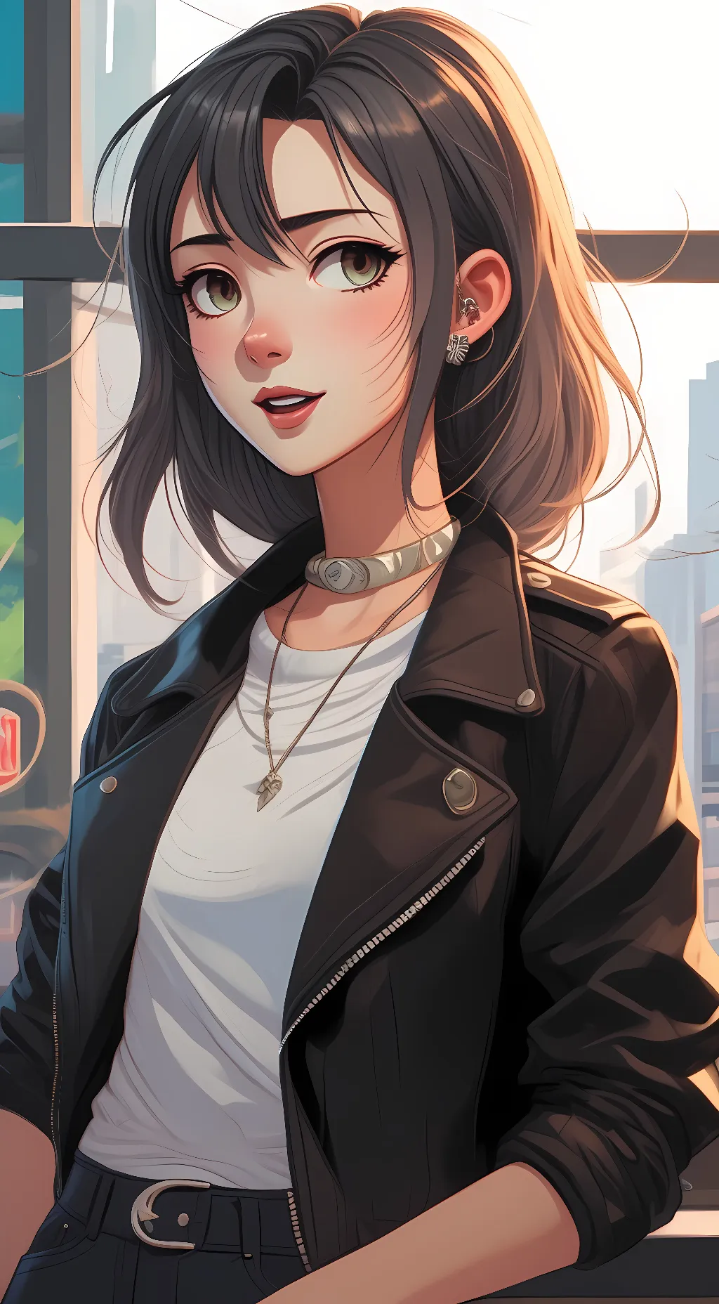 ai character: Ava Jenson  background