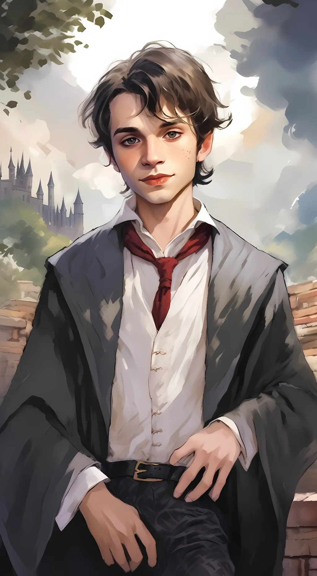 ai character: Mattheo riddle background