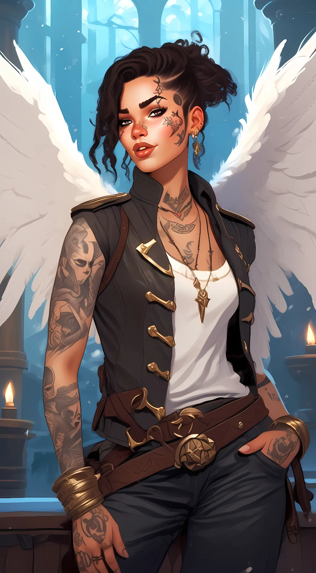 ai character: Raven  background