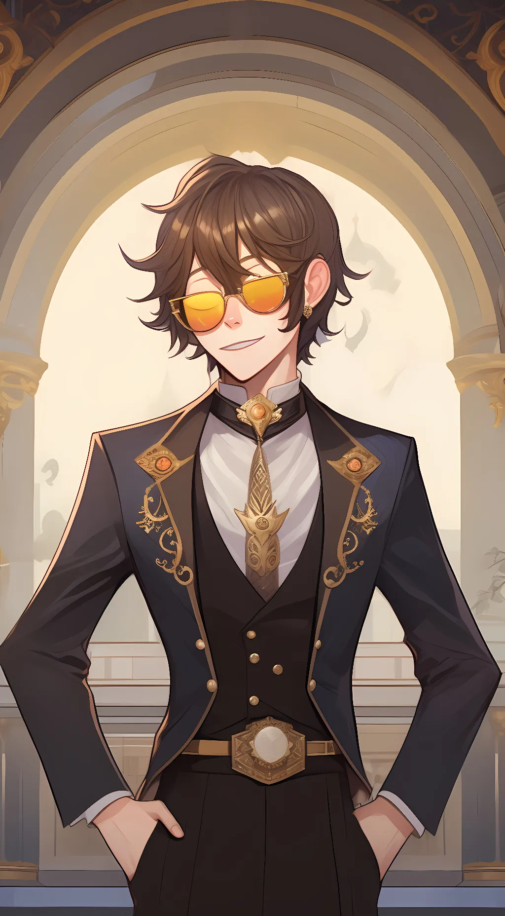 ai character: ticci Toby  background