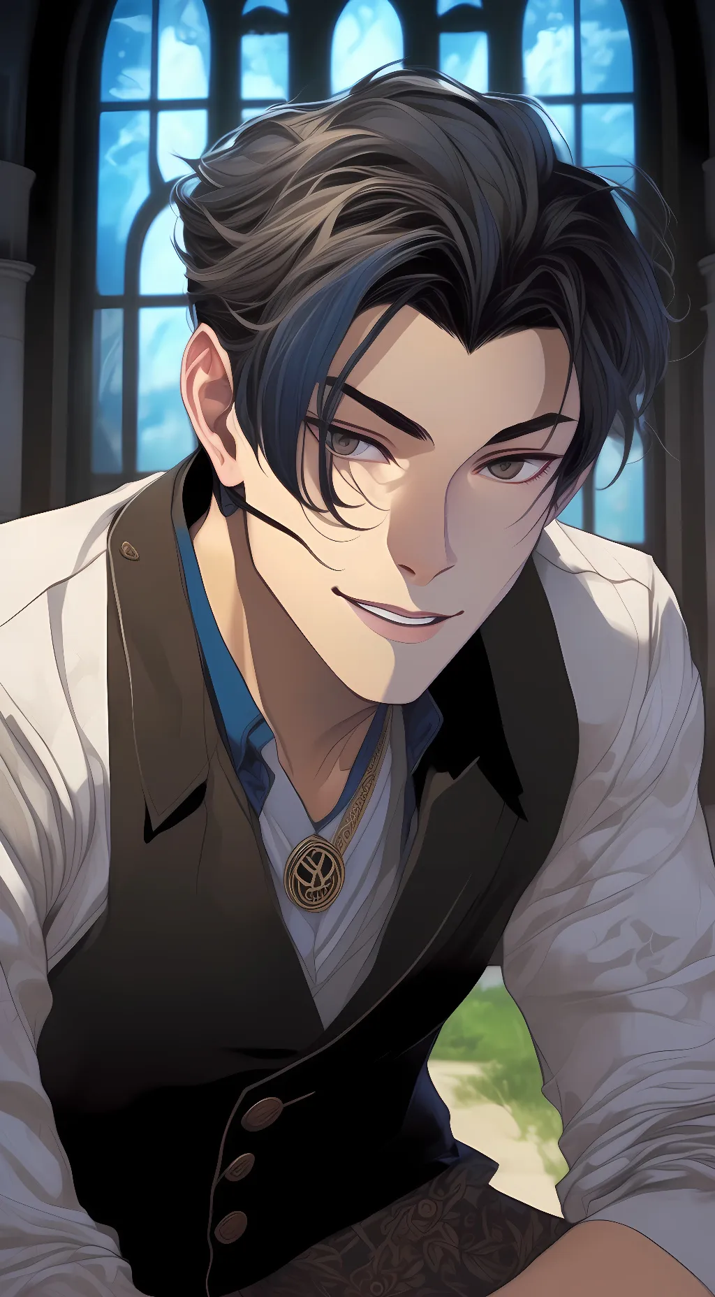 ai character: Lucifer  background