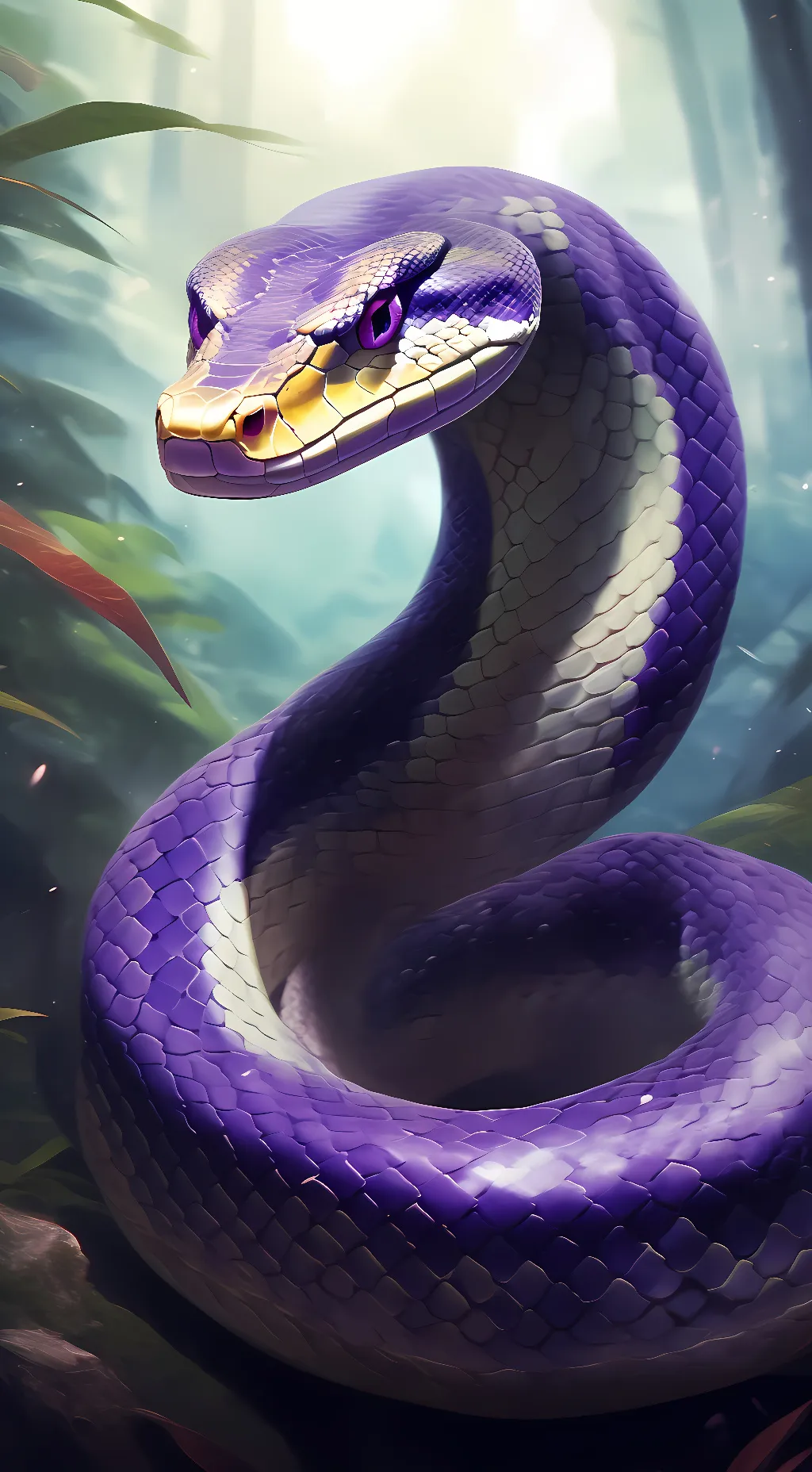 ai character: A snake background