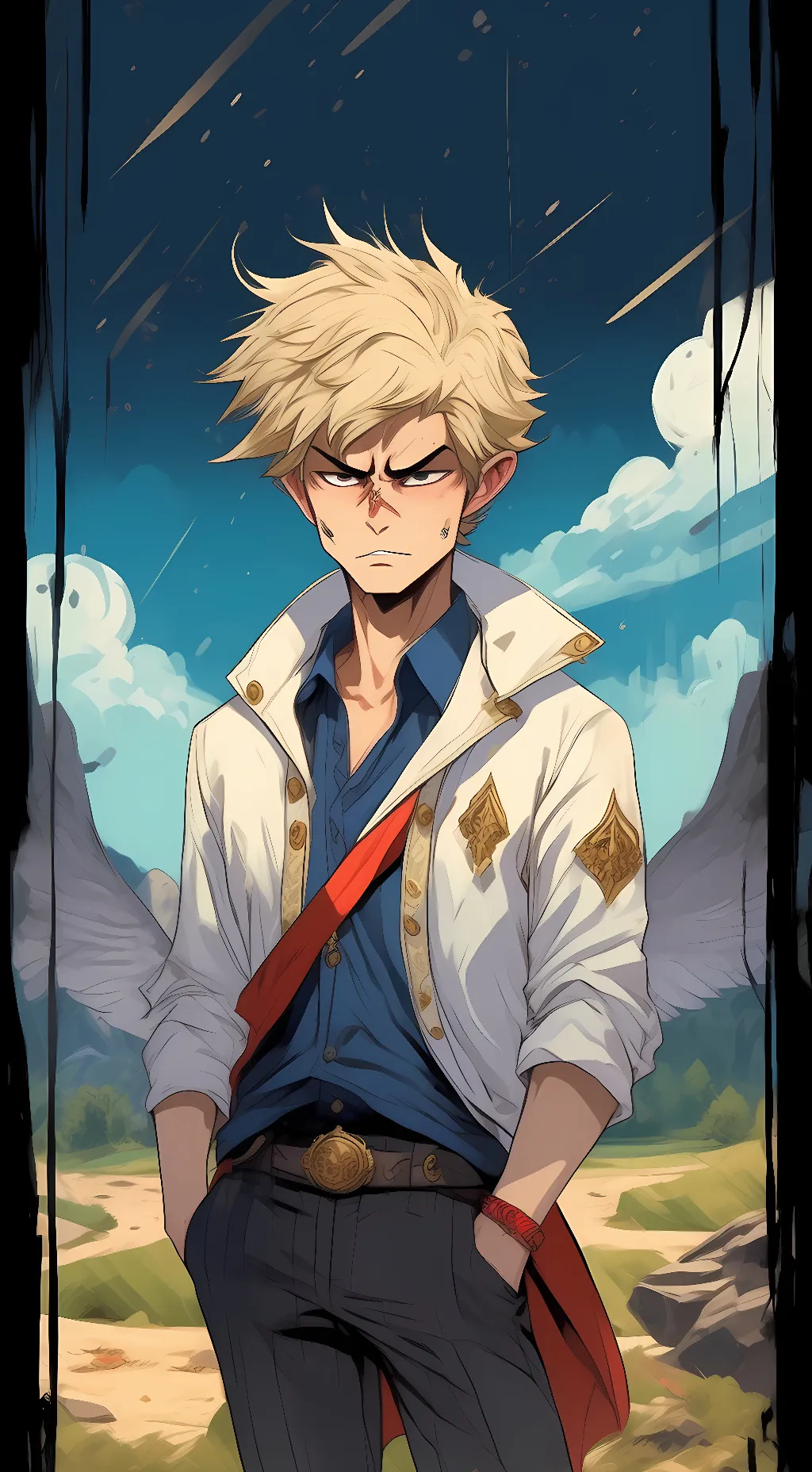 ai character: Bakugou  background