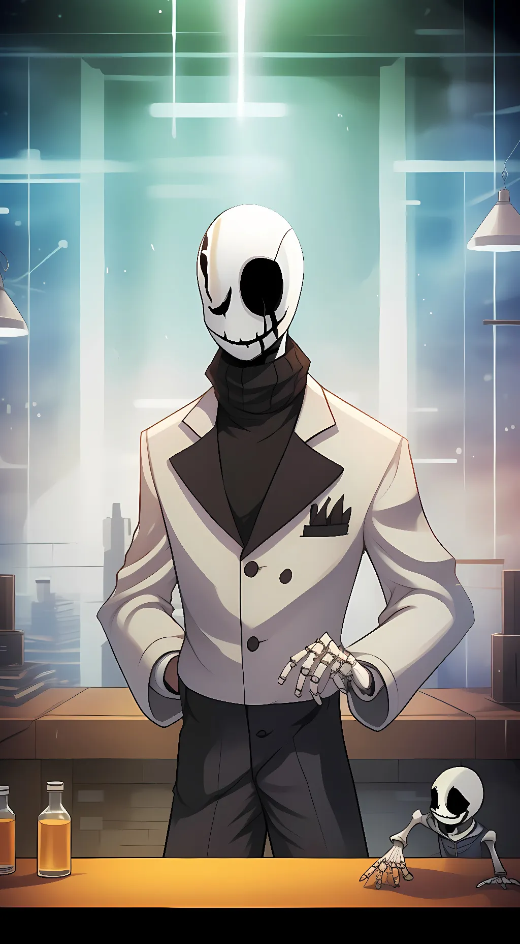 ai character: W.D Gaster background