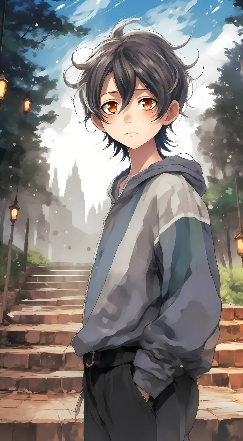 ai character: Kou Yamori  background