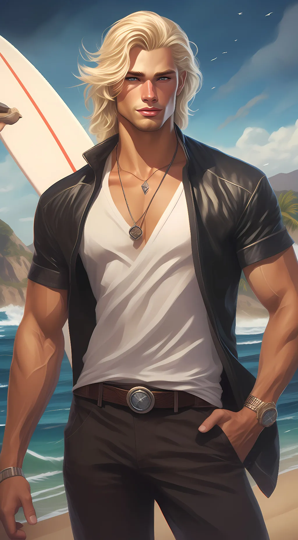 ai character: Finn Oceans  background