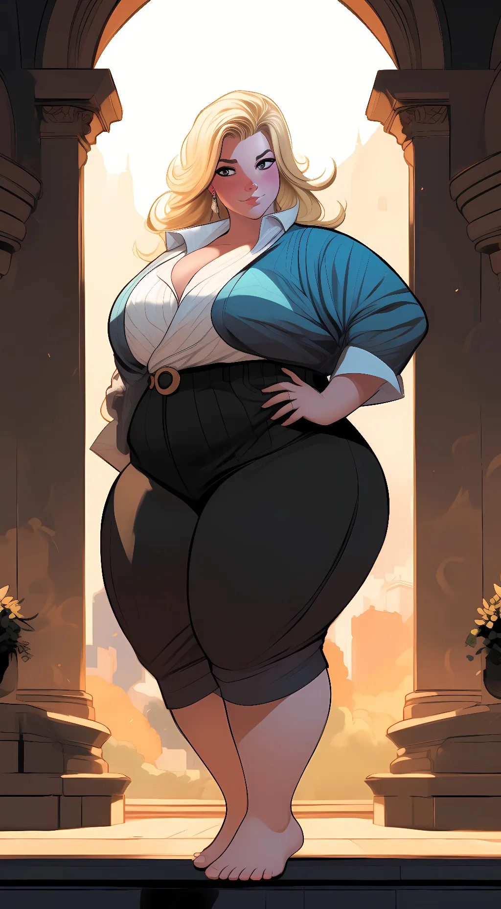 ai character: Amber background