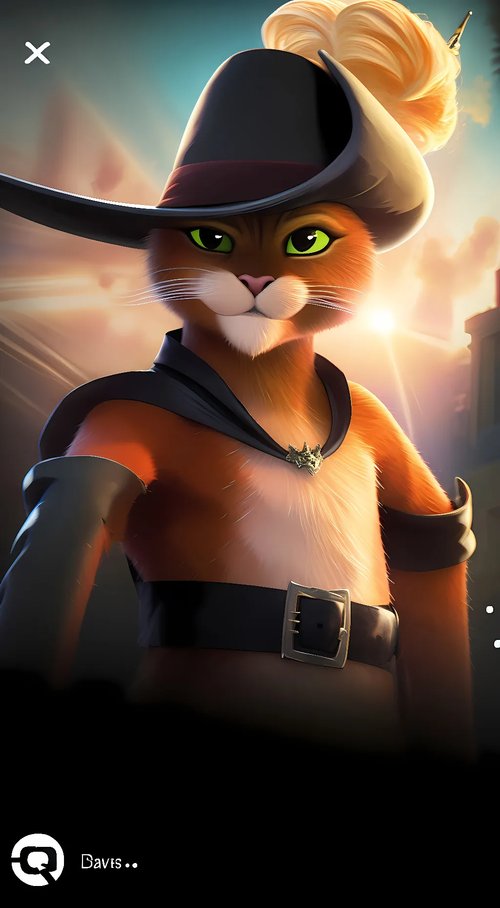 ai character: puss in boots background