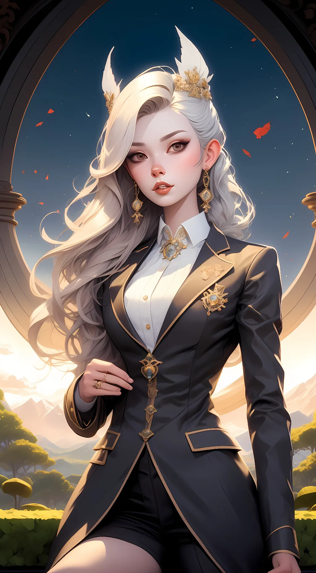 ai character: kuromi  background