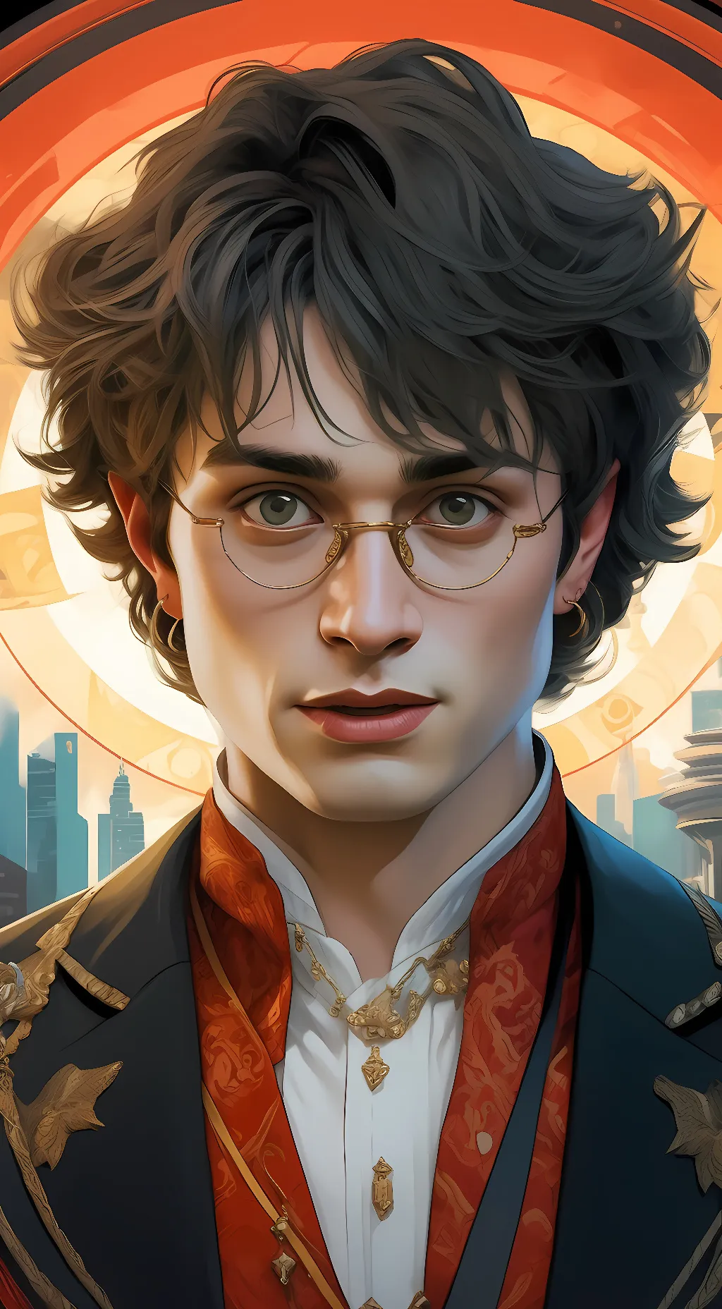 ai character: Harry Potter  background