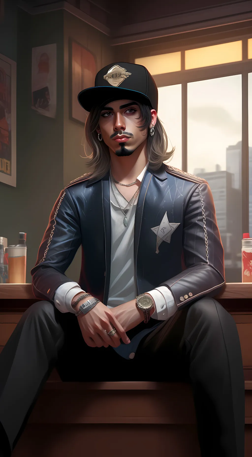 ai character: GANGSTA VIC FUENTE background