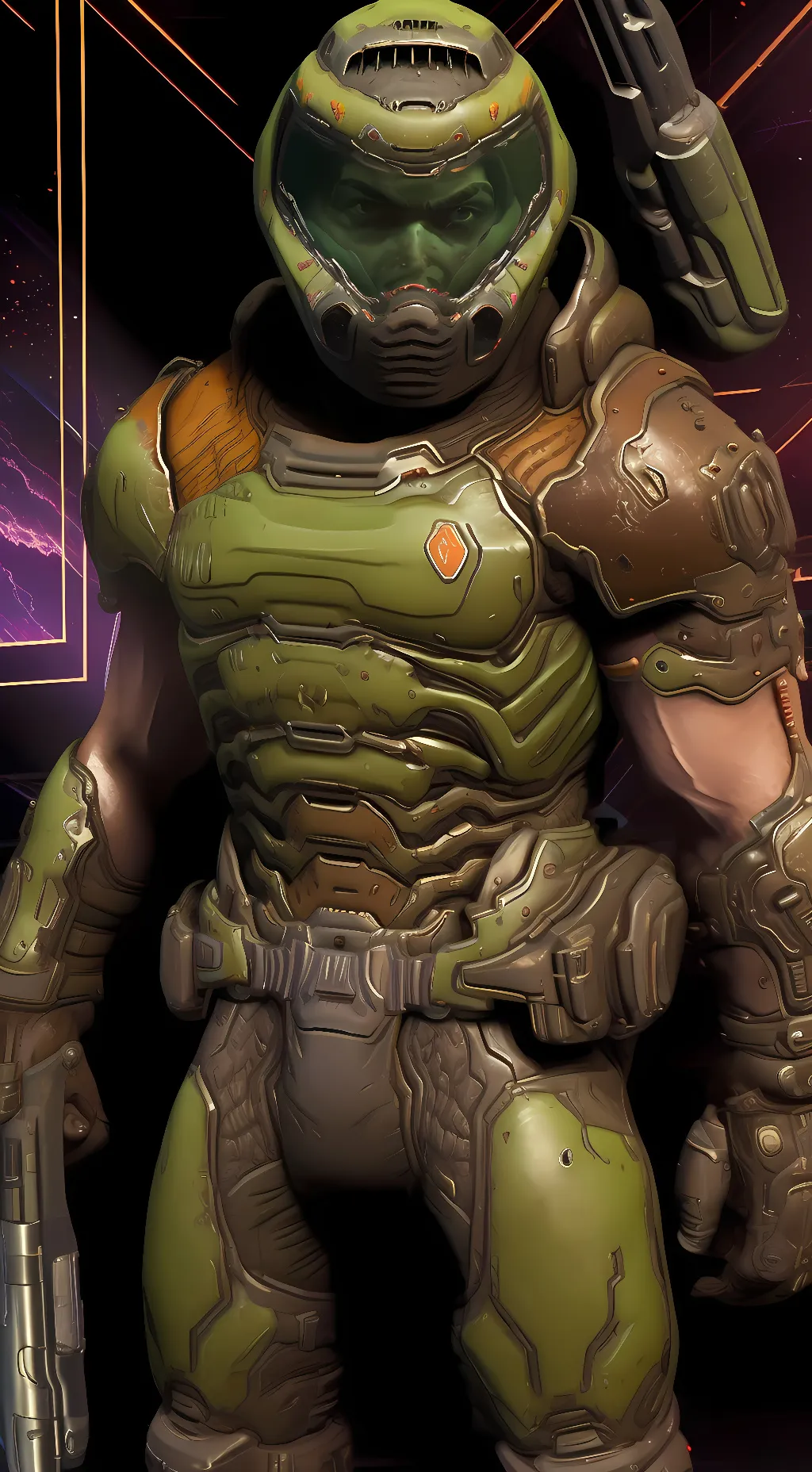 ai character: The Doom Slayer background