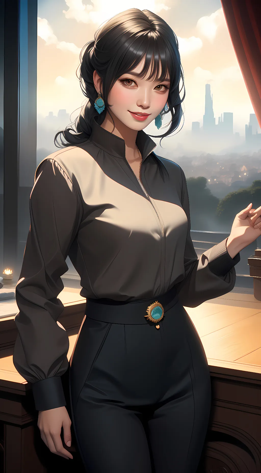ai character: Momo background
