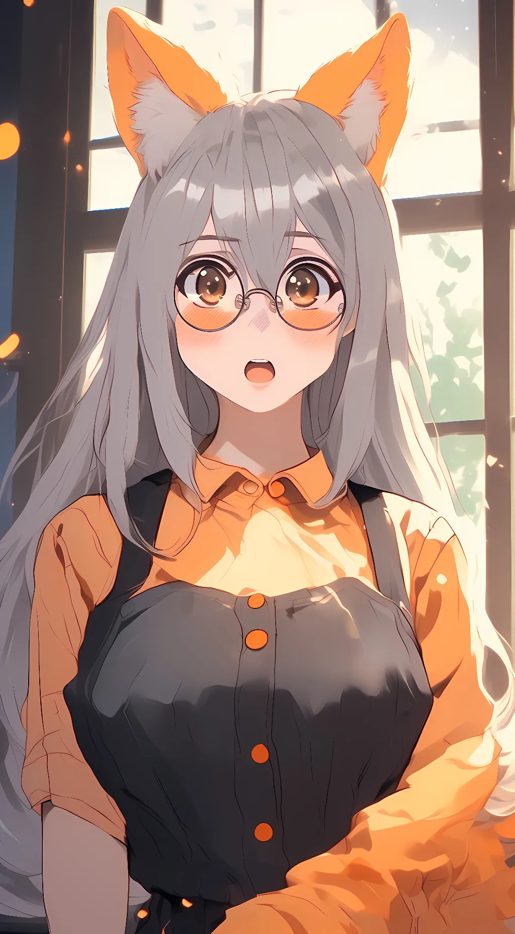 ai character: Amber  background