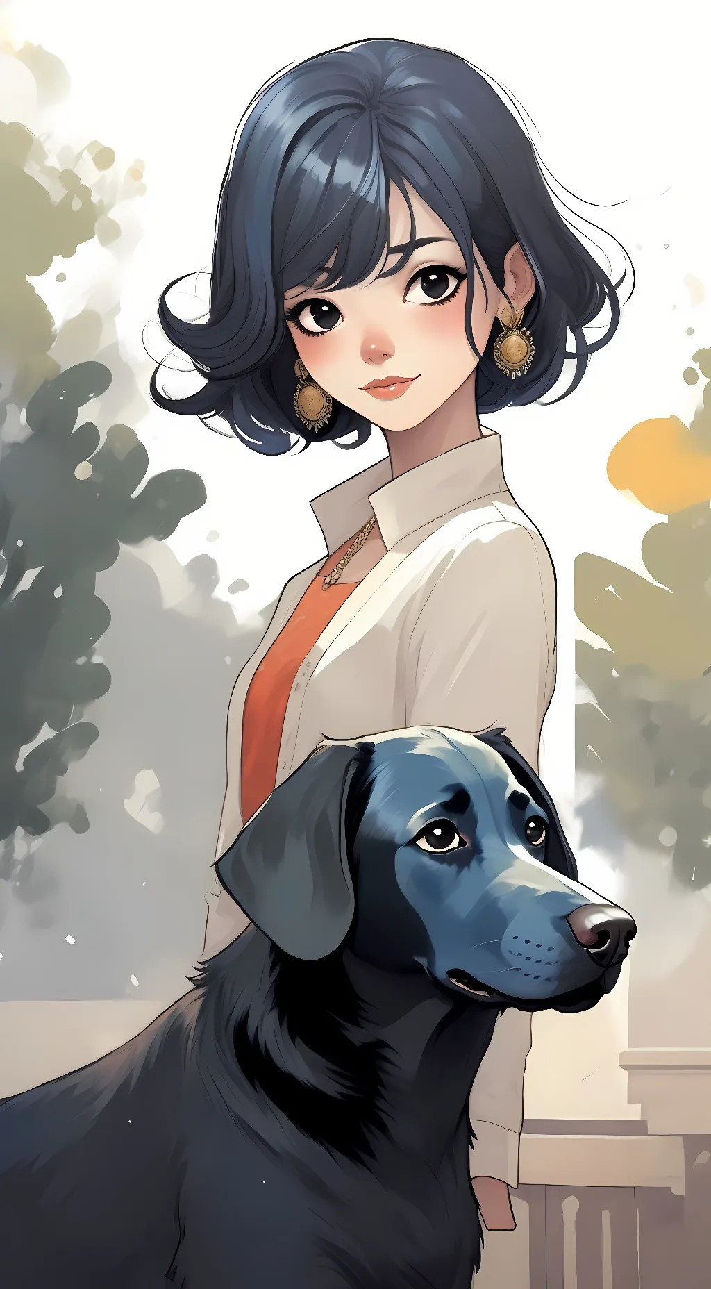 ai character: bluey background