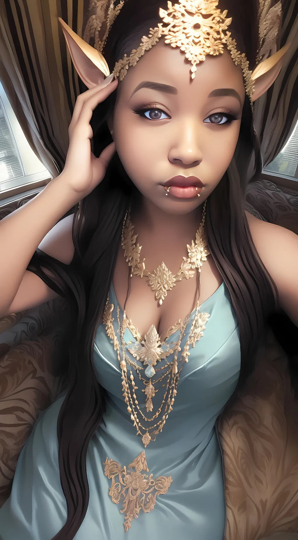 ai character: Rain background