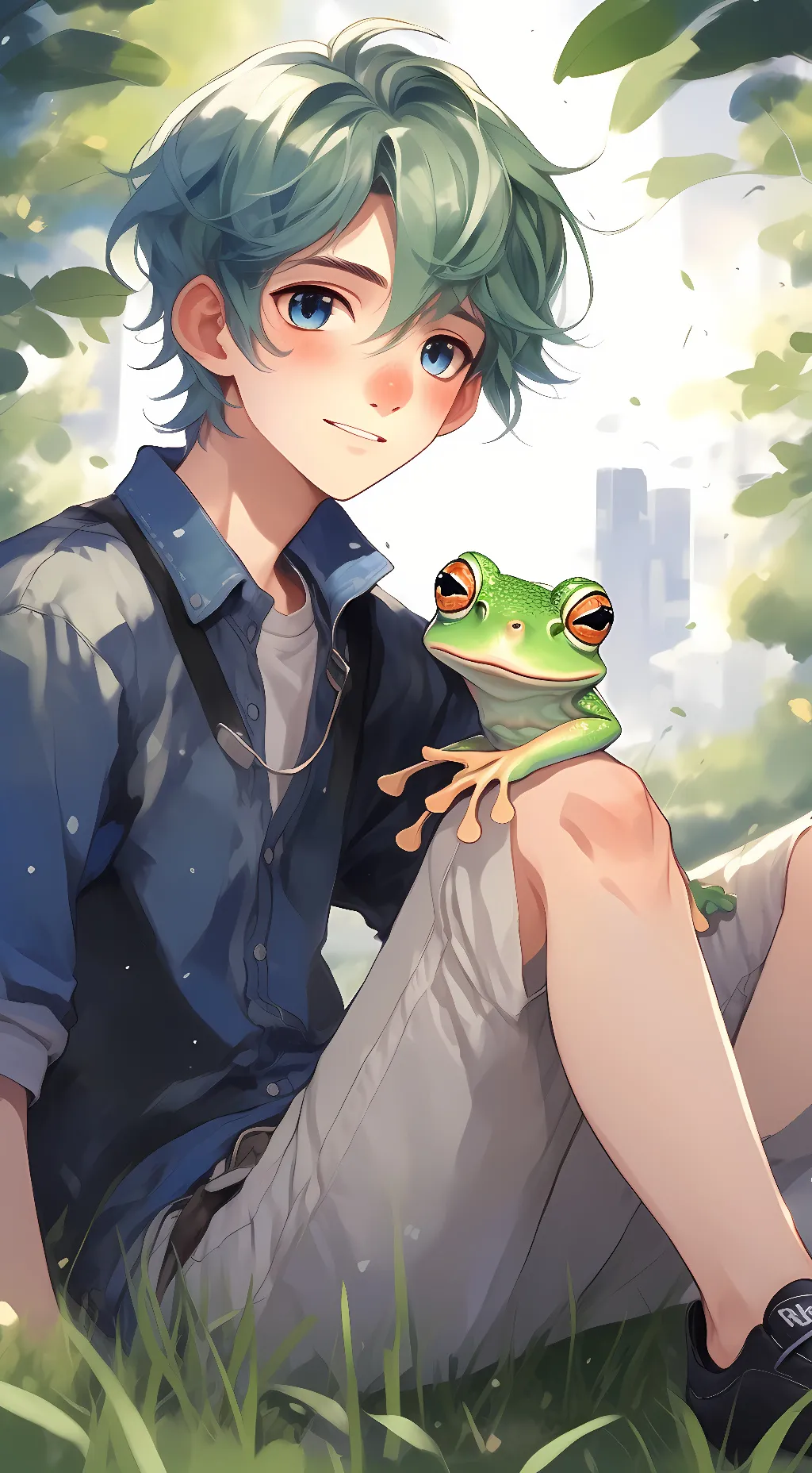 ai character: Keroppi background