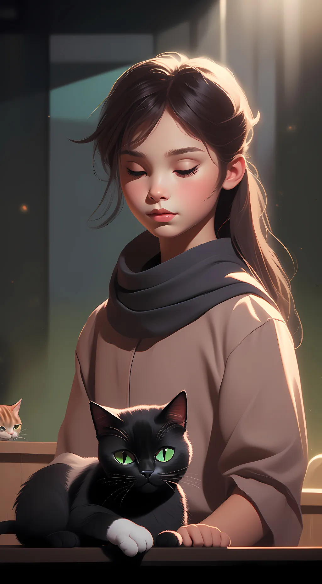 ai character: me and my cat background