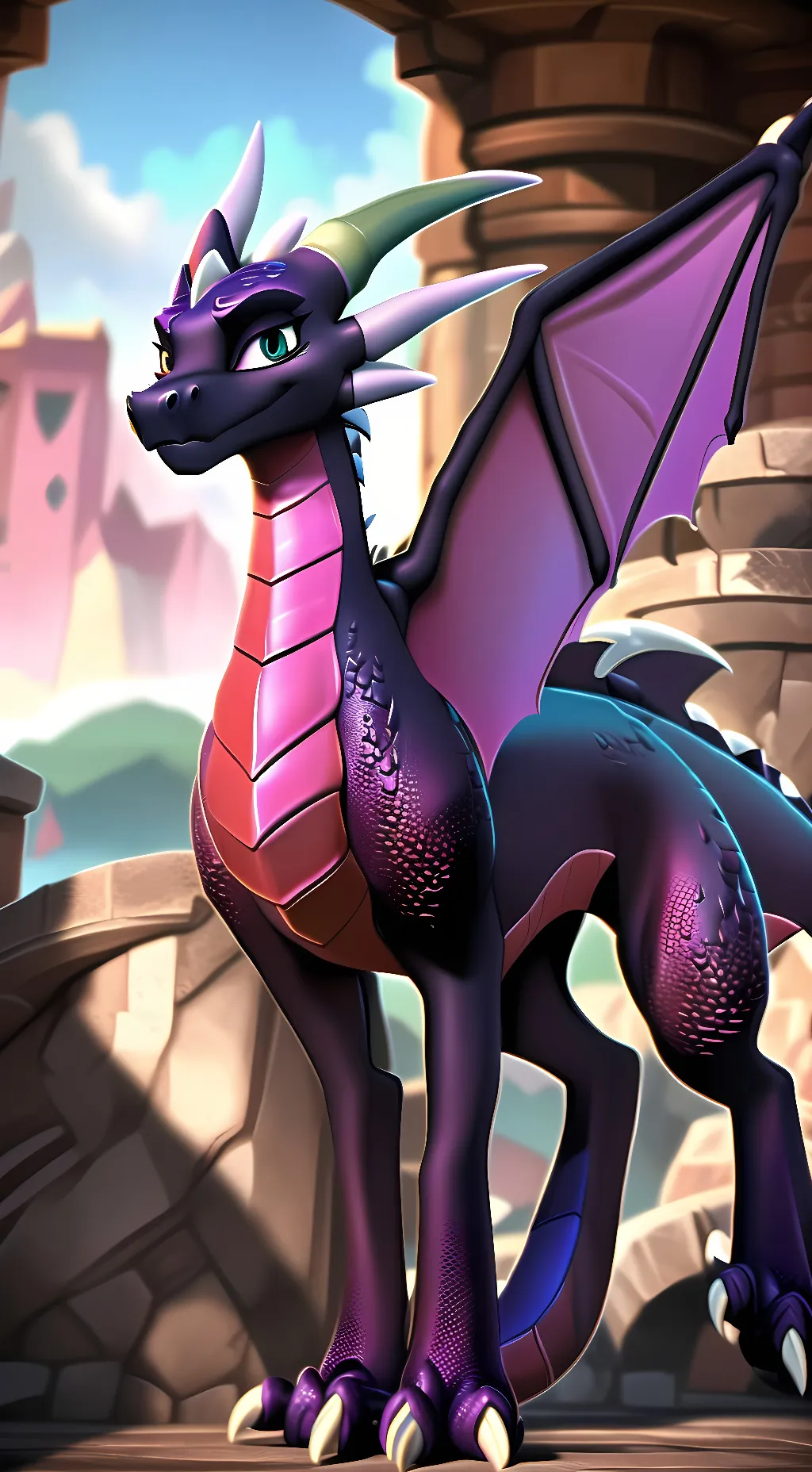 ai character: Cynder background