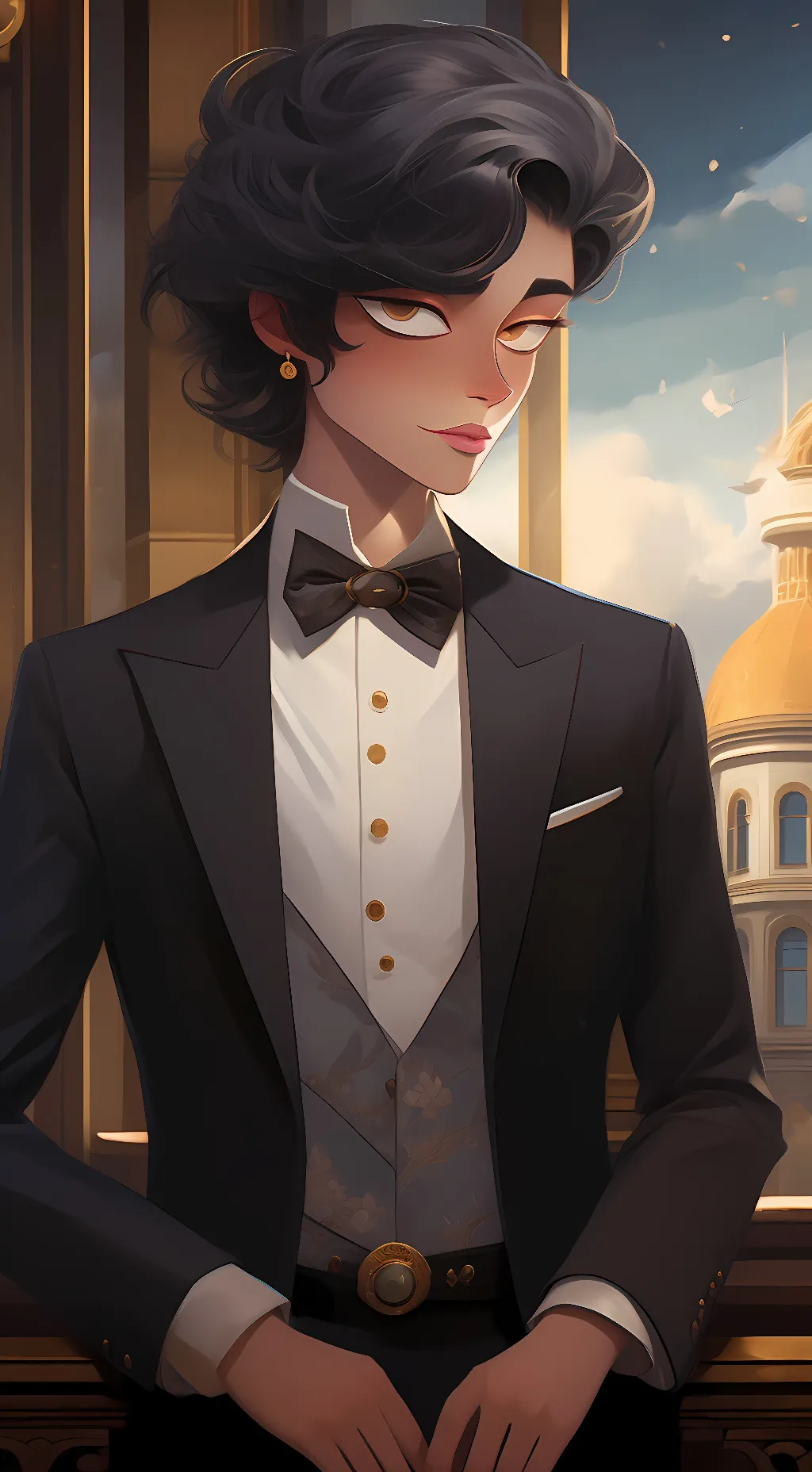 ai character:  bad shadow background