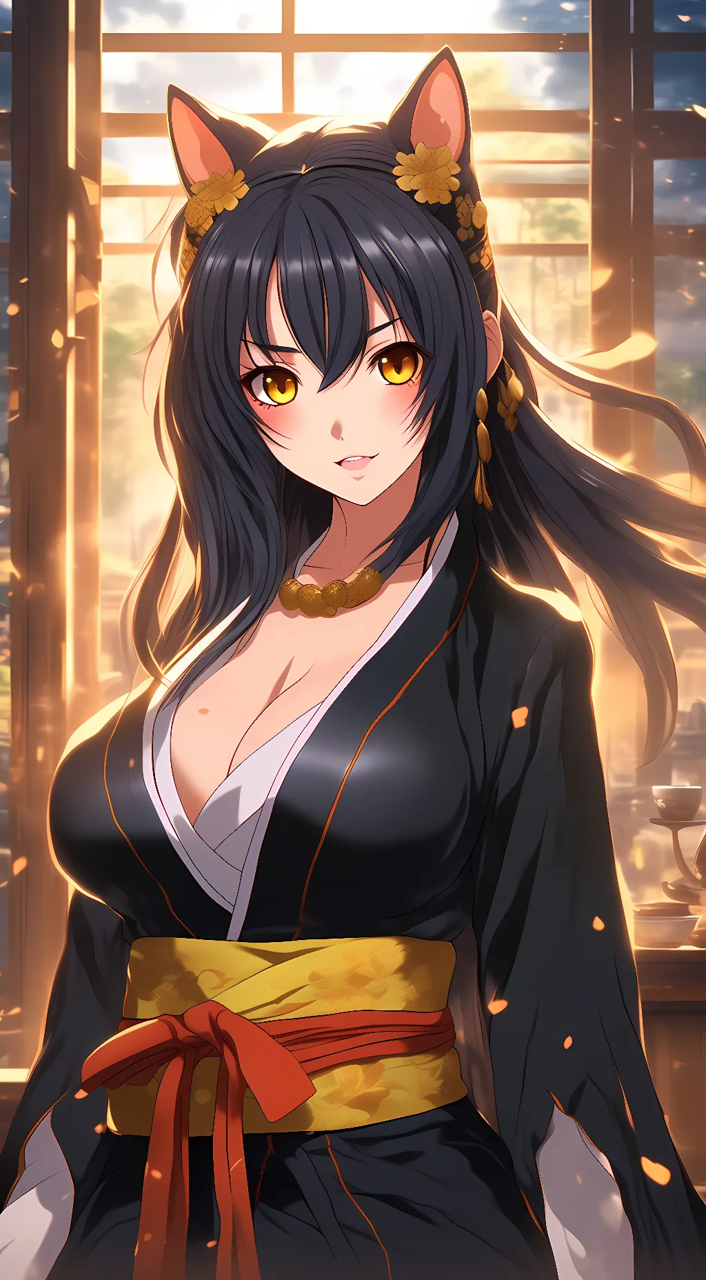 ai character: Kuroka background