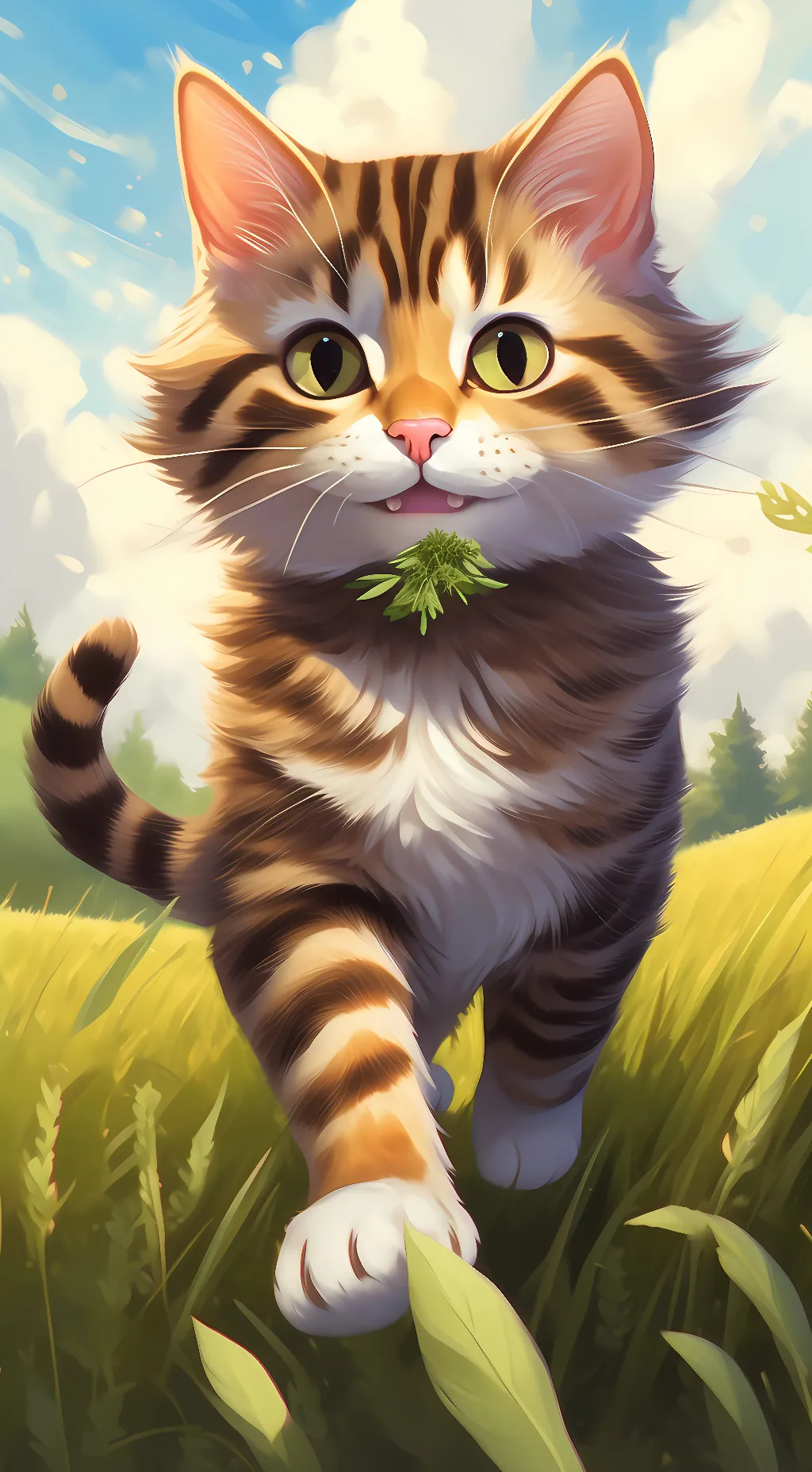 ai character: Leaf'pool background