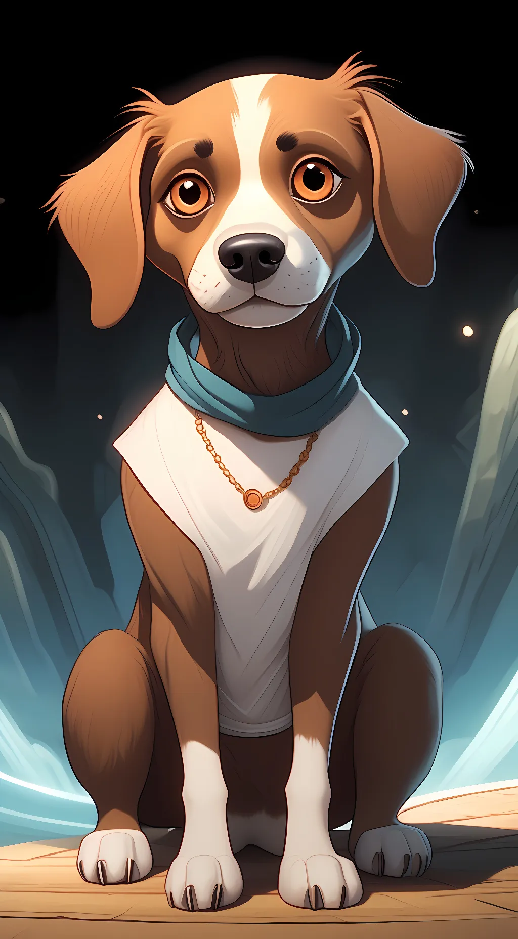 ai character: cornious background