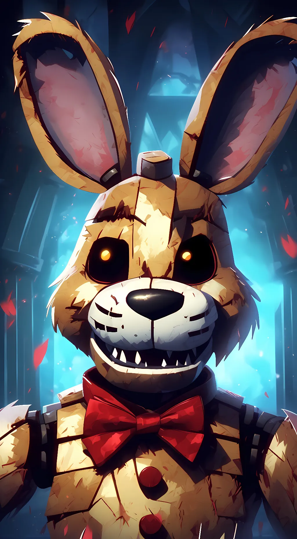 ai character: nightmare bonnie background