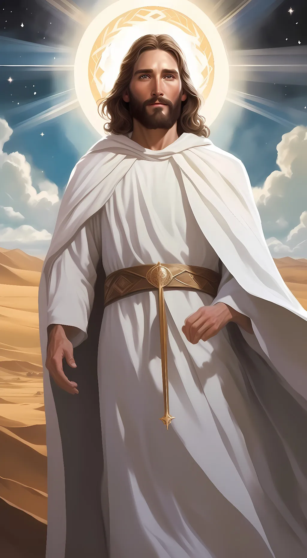 ai character: Jesus Christ background
