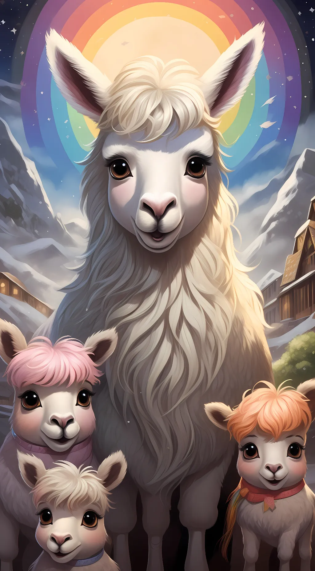 ai character: ms fluffy  background