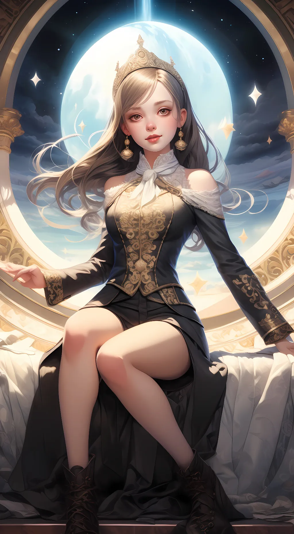 ai character: lilac background