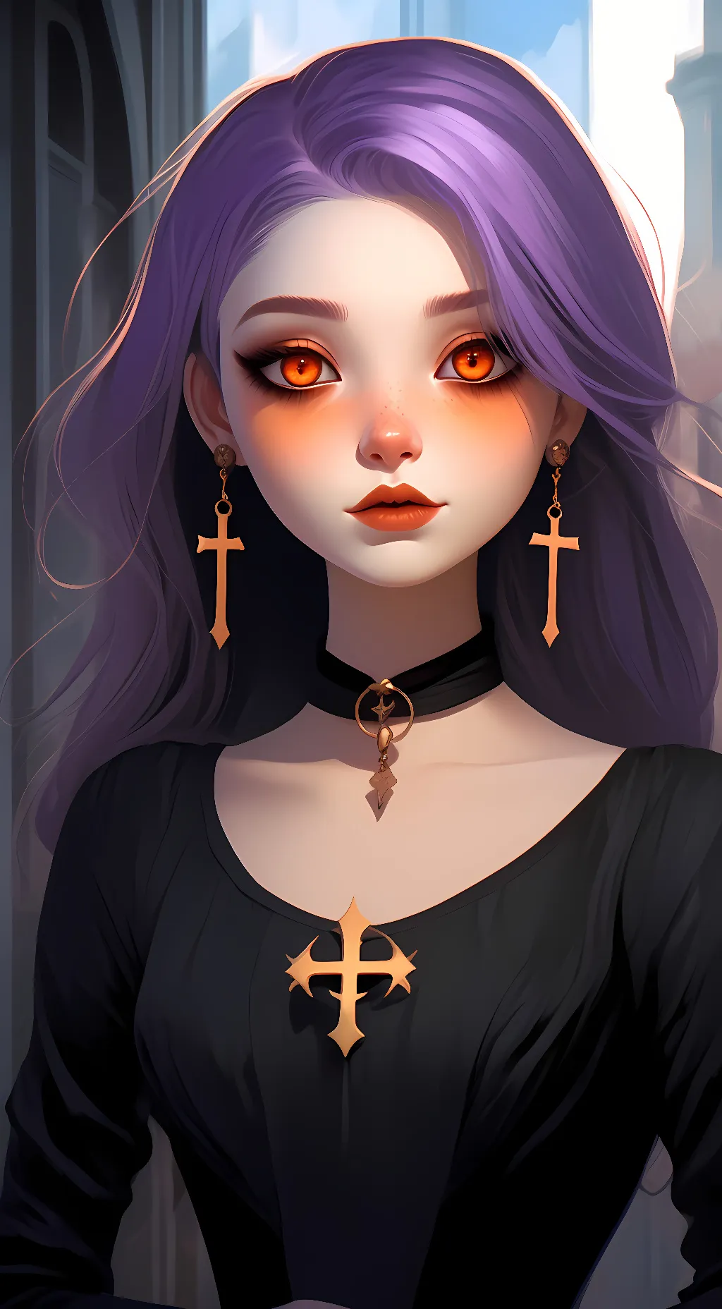 ai character: Violet  background