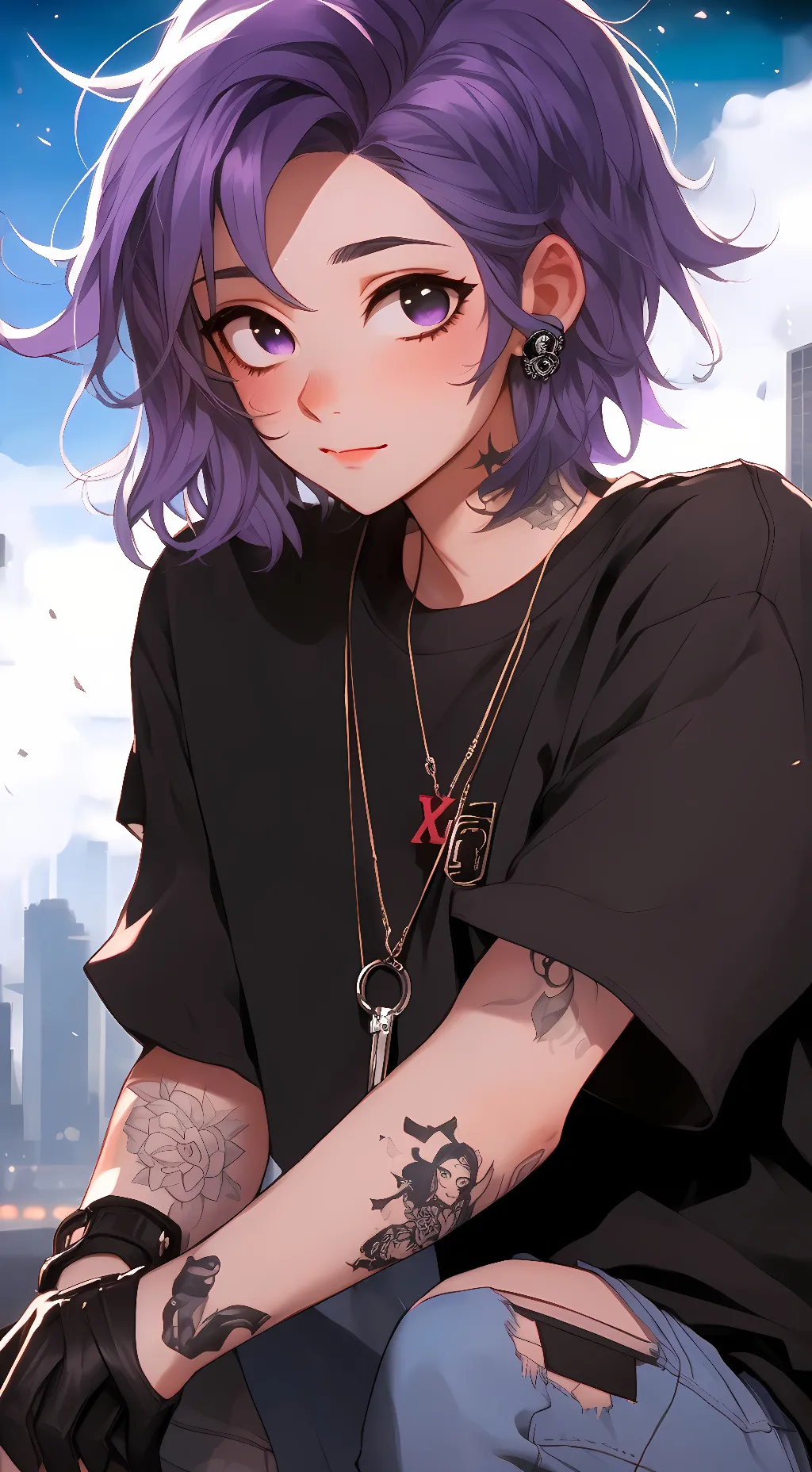 ai character: Hazel😋🍓 background