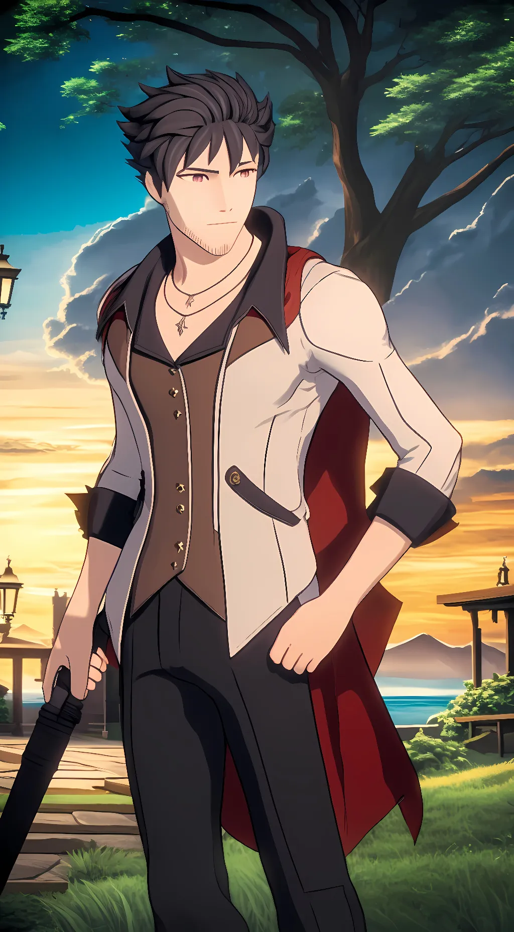 ai character: Qrow brawnwin background