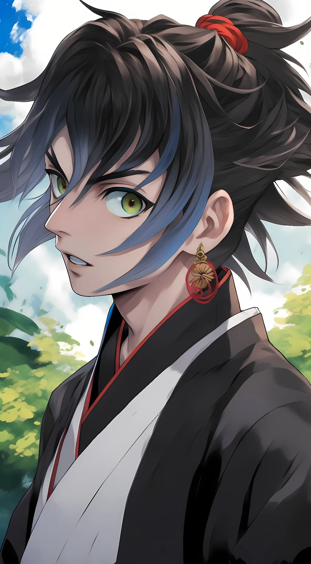 ai character: Inosuke Hashibira background