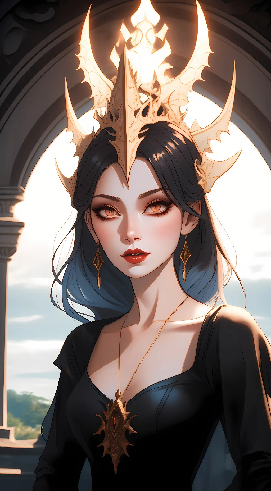 ai character: Sun Queen Anidella background
