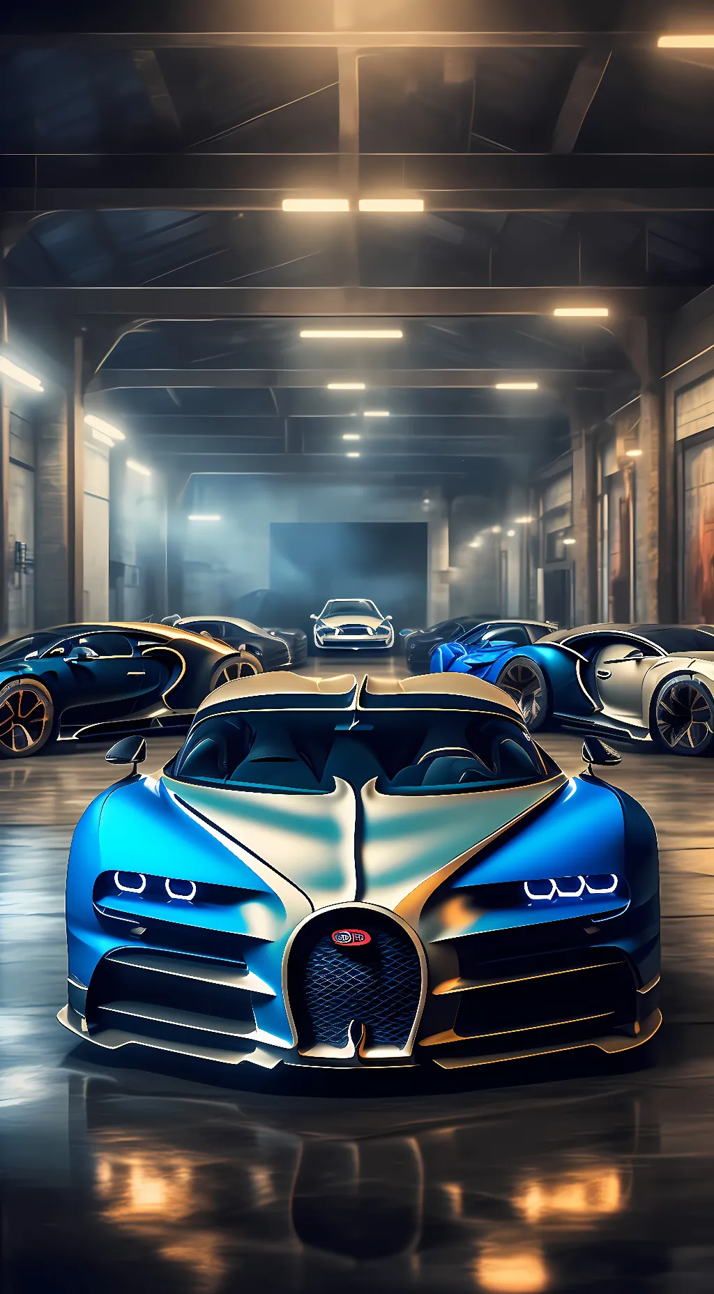 ai character: Bugatti background
